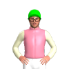 PINK SHERBET, CREAM SLEEVES, LIME CAP