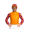 ORANGE, PURPLE CHECKS SLEEVES, CHECKS CAP