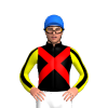 BLACK, RED CROSSED SASHES, YELLOW SLEEVES, BLACK STRIPE, Blue cap