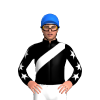 BLACK, WHITE SASH , BLACK SLEEVES, WHITE STARS, Blue cap
