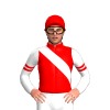 RED, WHITE RIGHT SASH, SLEEVES, RED DOUBLE ARMBANDS, Red cap