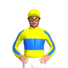 YELLOW, BLUE BAND,STRIPE SLEEVES, Yellow cap