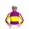 PURPLE,YELLOW BAND,YELLOW SLEEVES,PURPLE STRIPE, White cap