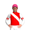 RED, WHITE RIGHT SASH, SLEEVES, RED DOUBLE ARMBANDS, Pink cap