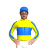 YELLOW, BLUE BAND,STRIPE SLEEVES, Blue cap