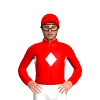 RED, WHITE DIAMOND BAND, Red cap