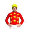 RED, YELLOW STARS, Yellow cap