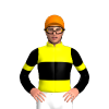 YELLOW,BLACK BAND,SLEEVES,YELLOW ARM BAND, Orange cap