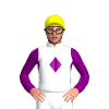 WHITE,PURPLE DIAMOND BAND,SLEEVES, Yellow cap