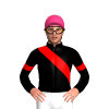 BLACK, RED RIGHT SASH, ARMBAND, Pink cap