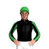 BLACK, GREEN FIVE STARS, STRIPED SLEEVES, Green cap