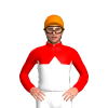 RED, WHITE HALVES, WHITE DIAMOND BAND, Orange cap