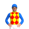 YELLOW, RED DIAMOND CHECK, BLUE SLEEVES, Blue cap