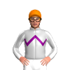 SILVER, PURPLE ZIGZAG CHEVRON, SILVER SLEEVES, WHITE STRIPES, Orange cap
