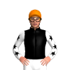 BLACK, WHITE FIVE STARS, WHITE SLEEVES, BLACK STARS, Orange cap