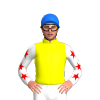 YELLOW, RED FIVE STARS,WHITE SLEEVES,RED STARS, Blue cap