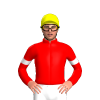 RED, WHITE FIVE STARS, ARMBAND, Yellow cap