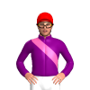 PURPLE, HOT PINK RIGHT SASH, Red cap