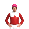 WHITE, FIREBRICK HALVES, FIREBRICK DIAMOND BAND, FIREBRICK SLEEVES, Pink cap