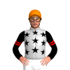 SILVER, BLACK STARS, SLEEVES, RED DOUBLE ARMBAND,, Orange cap