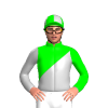 SILVER, LIME DIAGONAL HALVES, SILVER SLEEVES,LIME SLEEVES, LIME, SILVER QUARTERS CAP,LIME COLLAR