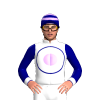 WHITE,NAVY CIRCLE,MAUVE DISC,NAVY SLEEVES,WHITE CUFFS,NAVY CAP,MAUVE HOOPS
