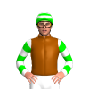 BROWN,WHITE SLEEVES,LIME HOOPS,CAP,LIME HOOPS 