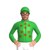 Green, Brown Spots, Green Cap