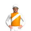 Tangerine, White Sash, Sleeves And Cap