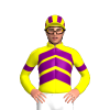 Yellow, Purple Chevrons And Armbands, Striped Cap