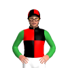 Black And Red Quarters, Green Sleeves, Black And Red Quartered Cap