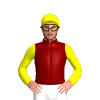 Maroon, Yellow Diamond, Sleeves And Cap