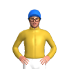 Gold, Blue Cap