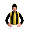 Black And Gold Stripes, Black Cap, Gold Spots, Gold Pom Pom