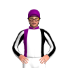 Purple, White And Black Thirds, Striped Sleeves