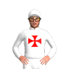 White, Red Maltese Cross