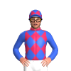 Cerise, Royal Blue Diamonds And Sleeves, Cerise Diamond Armbands And Diamonds Cap