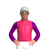 Cerise, Purple Sleeves, Silver Cap
