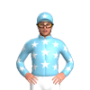 Sky Blue, White Stars, Black Sleeves, White Stars, Sky Blue Cap, White Star