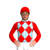 Light Blue, Red Diamonds, Sleeves And Cap