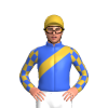 Royal Blue, Gold Sash, Checked Sleeves, Gold Cap