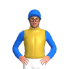 Gold, Blue Sleeves And Cap