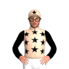 Apricot, Black Stars And Sleeves, Apricot Cap With Black Star