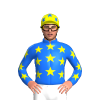 Blue, Yellow Stars, Red Sleeves, Yellow Stars And Cap, Blue Stars