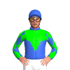 Royal Blue, Lime Vee Yoke, Diamond Check Sleeves And Diamond Cap
