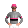 Grey, Pink And Black Band And Armbands, Pink Cap