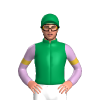 Emerald Green, Gold Shamrock, Lilac Sleeves, Gold Armbands
