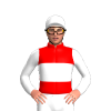 Red, White Band, Armbands, Epaulettes And Cap