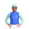 Royal Blue, Pale Blue Sleeves And Cap