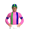 Hot Pink, Navy And Fluorescent Green Braces And Armbands, Fluorescent Green And Navy Striped Cap